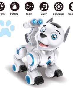Alternative view of fisca Remote Control Robotic Dog RC Interactive Intelligent Walking Dancing Programmable Robot Puppy Toy Electronic Pets with Light and Sound for Kids Boys Girls Age 6, 7, 8, 9, 10 and Up Years Old