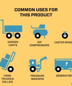 Marathon 4.10/3.50-4" Pneumatic (Air Filled) Hand Truck / All Purpose Utility Tire on Wheel, 2.25" Offset Hub, 5/8" Bearings 5/8" Ball Bearings 13 61QDcjoL8KL