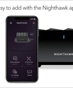 NETGEAR Nighthawk Whole Home Mesh WiFi 6 Add-on Satellite (MS60) – add up to 1,500 sq. ft. of coverage WiFi 6 Satellite 9 61QE6DVKc5L