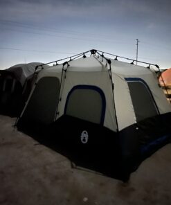 Coleman Camping Tent with Instant Setup, 4/6/8/10 Person Weatherproof Tent with WeatherTec Technology, Double-Thick Fabric, and Included Carry Bag, Sets Up in 60 Seconds 8-person Cabin Tent 40 61QEcC53s2L