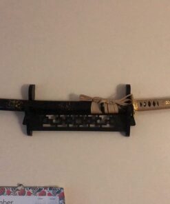 Eforlife Sword Holder Wall Mount Samurai Sword Katana Wakizashi Display Holder Stand Bracket Hanger 1-Tier 13.7 inch Hollow 27 61QEmzuncXL