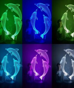 FULLOSUN Night Light for Kids Ocean Dolphin 3D Night Light Porpoise Bedside Lamp with Remote Control 16 Color Changing Xmas Halloween Birthday Gift for Child Baby Girl 35 61QEy3yWFAL