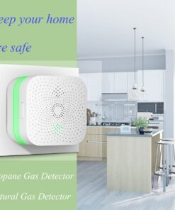 Cazoner Natural Gas Detector and Propane Detector,Combustible Gas Leak Alarm, Methane, Butane, LPG, LNG, Home Gas Alarm for Kitchen, AC-Plug in 19 61QG OP1GhL