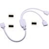 TronicsPros 4 Pin LED Splitter Cable RGB LED Strip Splitter 2 Way Splitter LED Tape Y Splitter 1 to 2 Splitter LED Strip Connector SMD 5050 3528 2835 RGB LED Ribbon Splitter- 12inch, White, 1pc 102 61QGQa6M2kL