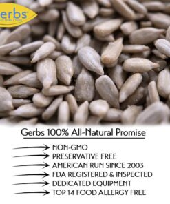 Lightly Sea Salted Sunflower Seed Kernels by Gerbs - 2 LBS - Top 11 Food Allergen Free & Non GMO - Premium Dry Roasted Seeds – COG USA Light Sea Salt 2 Pound (Pack of 1) 20 61QHKhXoE6L