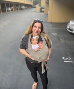 Boba Wrap Baby Carrier - Original Stretchy Infant Sling, Perfect for Newborn Babies and Children up to 35 lbs (Gray) Grey 32 61QI FVxa3L