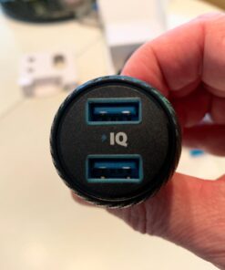 Anker 24W 4.8A Car Charger, 2-Port Ultra-Compact PowerDrive 2 Elite with PowerIQ Technology and LED for iPhone XS/Max/XR/X/8/7/6/Plus, iPad Pro/Air/Mini, Galaxy Note/S Series, LG, Nexus, HTC, and More Black 47 61QIBpRhI5L