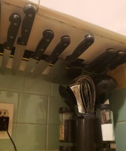 Master Magnetics 24” Heavy-Duty Magnetic Tool Holder, Easy-Install, 20-lb per inch Pull Force, Black Powder Coat with Yellow Stripe (AM1PLC) 24" 42 61QJ7eVElbL