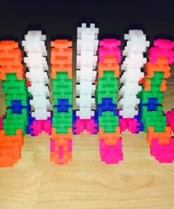 PLUS PLUS - Open Play Set - 600 Piece - Neon Color Mix, Construction Building Stem Toy, Interlocking Mini Puzzle Blocks for Kids Single 45 61QKtIQUZnL