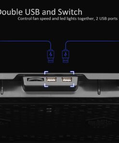 AICHESON Laptop Cooling Pad 5 Fans Up to 17.3 Inch Heavy Notebook Cooler, Blue LED Lights, 2 USB Ports, S035, Blue-5fans 23 61QL5tyWTFL