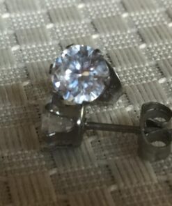 Jstyle Stud Earrings for Women Mens Stainless Steel Earrings, 3-8mm Round Cubic Zirconia Earrings Studs Ear Piercing Jewelry Set Silver Tone 25 61QLH1BRSZL