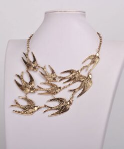 Jane Stone Vintage Swallow Fashion Collar Necklace Bib Statement Jewelry for Women Antique Bronze 18 61QMIWx03IL