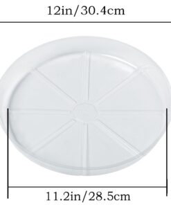 Idyllize 10 Piece of 12 inch Clear Plastic Plant Saucer Drip Trays for pots (12") 12" 6 61QNk1gG0DL