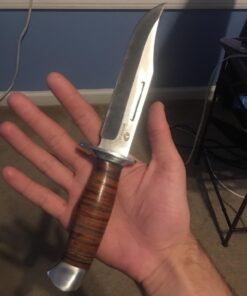 Mossy Oak 2-piece Bowie Knife, Fixed Blade Hunting Knife with Leather Handle, Sheath Included 52 61QP5Cq5yzL