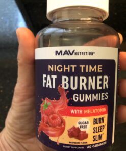 Sugar-Free Night Time Fat Burner Gummies for Sleep & Weight Loss Support | Hunger Suppressant & Metabolism Booster, Shred Belly Fat While You Sleep | Nighttime Diet Supplement for Women & Men | 60 Ct. Night Time Fat Burner Gummy 24 61QRV0DdcvL