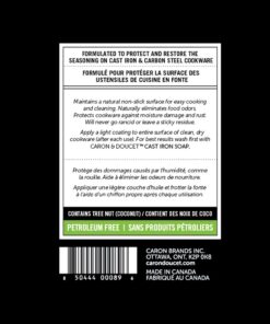 CARON & DOUCET - Cast Iron Seasoning & Cleaning Oil | 100% Plant-Based & Food Grade! | Best for Seasoning, Restoring, Curing and Care (8oz) 8 Fl Oz (Pack of 1) 19 61QSmWxOypL