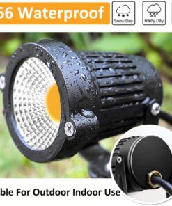 ZUCKEO Low Voltage Landscape Lights LED Landscape Lighting, 5W 12V Garden Pathway Lights Waterproof Warm White Walls Trees Flags Outdoor Landscape Spotlights with Stakes (8 Pack) 40 61QV1 QA9L