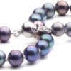 HinsonGayle AAA Handpicked 7.5-8mm Round Freshwater Cultured Pearl Bracelet Sterling Silver 7.5 inch black 8 61QX51frNL