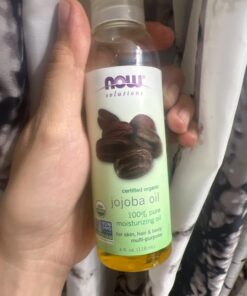 NOW Solutions, Organic Jojoba Oil, Moisturizing Multi-Purpose Oil for Face, Hair and Body, 4-Ounce 4 Fl Oz (Pack of 1) 37 61QYEEQfF4L