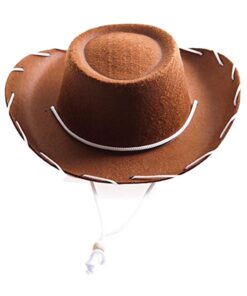 Funny Party Hats Cowboy Hat for Kids- Western Hat - Kids Cowboy Hat -Sheriff Hat - Children's Cowboy Costume Dress Up Brown Cowboy Hat & Navy Bandanna 12 61QZHudQSPL
