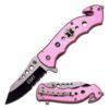 TAC Force TF-498 Series Spring Assist Folding Knife, Half-Serrated Blade, 4.5-Inch Closed Pink EMT 4 61QaP4h1vUL