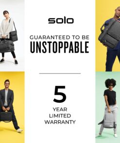 Solo Grand Central Attaché Briefcase with Combination Locks, Black 23 61QdzHwdb9L