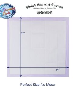Petphabet 100 Pack Dog Pee Pads 23 by 24 Inches,Lavender Scented Dog Training Pads with Attractant 23 X 24 in 16 61Qe7I47GL