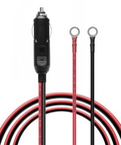 Camecho Car Cigarette Lighter Adapter Power Plug/Aux Socket Plug Connector 15A Male 12V for Vehicle Backup Camera System/Air Pump/Electric Cup with 1.65FT Extention Cable 1.65 FT / 0.5 M Wire 11 61QeuzDBgML