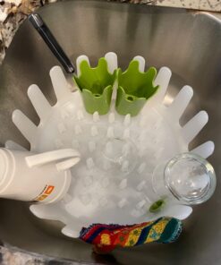 Chef'n Plastic 401-281-004 DishGarden Dish Rack, 14 x 13.25 x 6.5 inches, White/Green 33 61QfvOwvkL