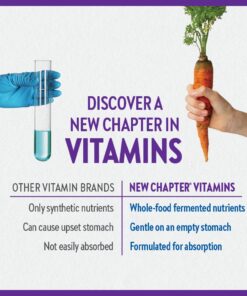 New Chapter Vitamin B Complex – Fermented Coenzyme B Complex Rich in Vitamin B12 + Vitamin B6 + Biotin + Made with Organic Ingredients - 90 ct 90 Count (Pack of 1) 14 61QheJZY9jL