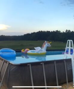 Vinyl Works SLA A-Frame 48-56 Inch Adjustable Above Ground Swimming Pool Ladder Entry System with Slide Lock Barrier and Handrails, White 15 61QiE1tOUmL