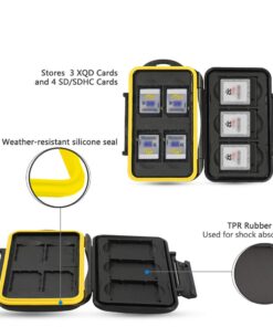 Alternative view of JJC Deluxe 7 Slots XQD Cfexpress Type-B SD SDXC SDHC Memory Card Case Carrying Storage Holder for 3 XQD/Cfexpress Type-B and 4 SD, Travel-Friendly Case with Water-Resistant & Shockproof Protection 3 XQD & 4 SD