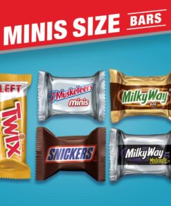 SNICKERS, TWIX, MILKY WAY & 3 MUSKETEERS Variety Pack Fun Size Variety Pack Milk Chocolate & Dark Chocolate Candy Bars Assortment, 40 oz 135 Piece Bag 20 61QmKG6J00L 5