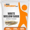 BULKSUPPLEMENTS.COM White Willow Bark Extract Powder - Herbal Supplement Powder, Salix Alba - Pure, Gluten Free, No Filler - 400mg per Serving, 625 Servings (250 Grams - 8.8 oz) 8.81 Ounce (Pack of 1) 26 61QoErpm4iL