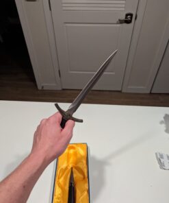 Alternative view of Wuu Jau Co H-5923 Medieval Dagger with Golden Handle Design and Black Scabbard, 14"