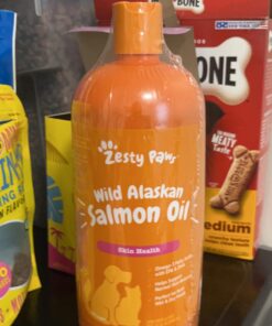 Wild Alaskan Salmon Oil for Dogs & Cats - Omega 3 Skin & Coat Support - Liquid Food Supplement for Pets - Natural EPA + DHA Fatty Acids for Joint Function, Immune & Heart Health, 32 Fl Oz 32 Fl Oz (Pack of 1) 28 61Qqvq4cq1L