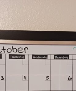 Quartet Whiteboard Calendar & Corkboard, Magnetic, White Board & Cork Bulletin Board Combo, 17" x 23", Wood Finish Frame (22476) 1 Board 55 61Qqx5dZKSL