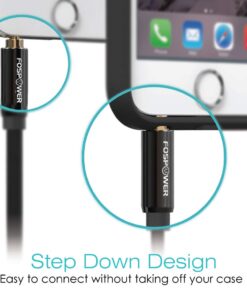 FosPower Audio Cable (25 FT), Stereo Audio 3.5mm Auxiliary Short Cord Male to Male Aux Cable for Car, Apple iPhone, iPod, iPad, Samsung Galaxy, HTC, LG, Google Pixel, Tablet & More 25 Feet 16 61QuDDEG L