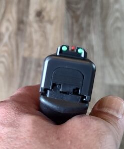 TRUGLO Fiber-Optic Handgun Night Sight | Compact Durable Snag-Resistant High-Visibility Red Front & Green Rear Sight for Handguns Glock High Set 23 61QvHYDb3ZL 2