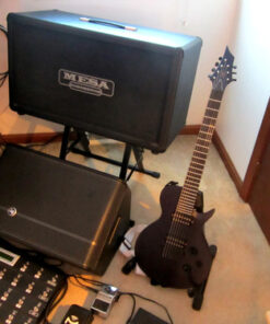 On-Stage RS7000 Tilt-Back Amp Stand (Setup for Guitar Combo Amplifiers and Speakers, 150 lb Capacity, Adjustable Height, Nonslip Rubber Arms and Feet, Portable, Folding, Steel, Black) 42 61QwZN1313L