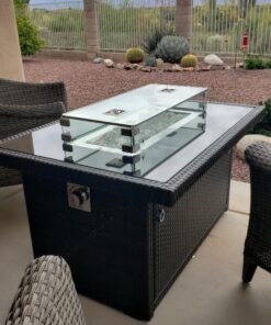 Outland Living 401 Series - 44-Inch Outdoor Propane Gas Fire Table, Espresso Brown/Rectangle 39 61QxgxLS8sL