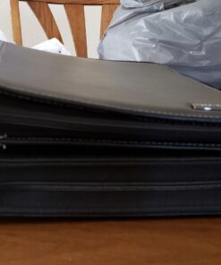 Case-it Executive Zippered Padfolio with Removable 3-Ring Binder and Letter Size Writing Pad, Black (PAD-40) Single PAD-40 50 61Qy23AzB5L