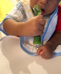 Olababy 100% Silicone Soft-Tip Training Spoon for Baby Led Weaning 2pack Training Spoon Set Lime / Kale 31 61QyUGa2yoL
