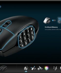 Logitech G600 MMO Gaming Mouse, RGB Backlit, 20 Programmable Buttons, Black 42 61QzRF0jn L