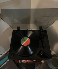 Fluance RT80 Classic High Fidelity Vinyl Turntable Record Player with Audio Technica AT91 Cartridge, Belt Drive, Built-in Preamp, Adjustable Counterweight, Solid Wood Plinth - Piano Black 35 61R XaWGFyL