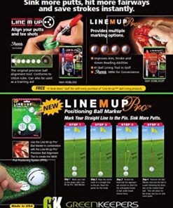 Line M Up Pro Precision Golf Ball Alignment / Identification Tool, Putt Positioning Ball Marker, & Sharpie 5 61R0ICwYP L