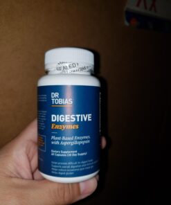 Dr. Tobias Digestive Enzymes with Amylase, Bromelain, Lipase, Lactase, Protease, Papain & More, Digestion Supplement with 18 Enzymes for Digestion and Gut Health, 60 Capsules, 30 Servings 60 Count (Pack of 1) 25 61R13 G0yL
