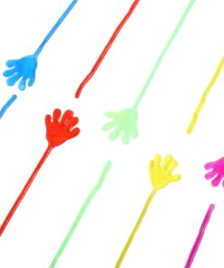 Alternative view of Adorox 72 Pieces Vinyl Glitter Sticky Hands Party Favor Birthday Gifts Toys Goodies (1 1/4" Long)