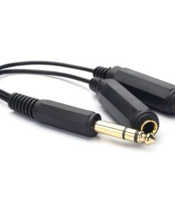 Disino 1/4 Splitter, 1/4" TRS Stereo Male to Dual 1/4" TRS Stereo Female Y Splitter Cable Quarter Inch Splitter Cord - 8 Inch / 20cm 16 61R3gXrRReL