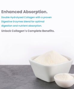 Collagen Peptides Powder - Enhanced Absorption, Double Hydrolyzed, Grass Fed, Keto Protein Powder with Vitamin C - Premium Supplement for Hair Growth, Skin, Nails, Joints & Bones, Unflavored 26 61R4tqzDAEL 1